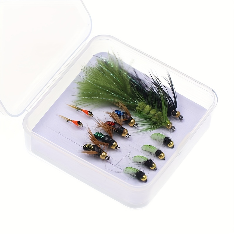 Hand Tied Fly Fishing Assortment Fly Box Dry Wet Scud - Temu Canada