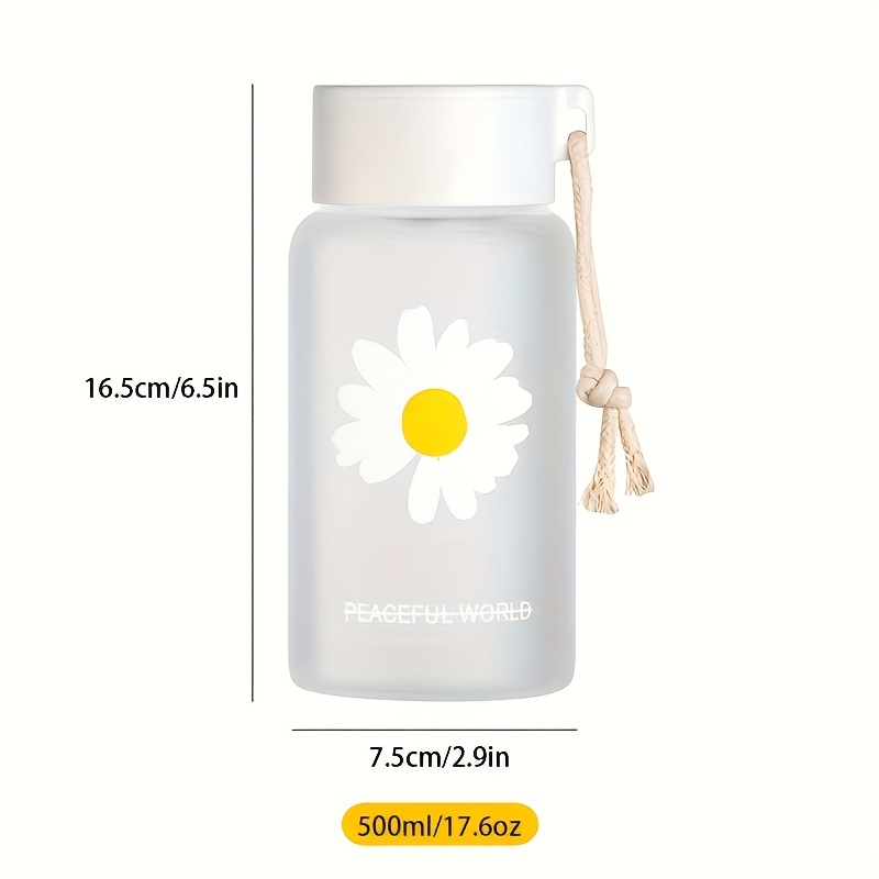 Daisy Plastic Water Bottles Bpa Free Creative Frosted Water - Temu
