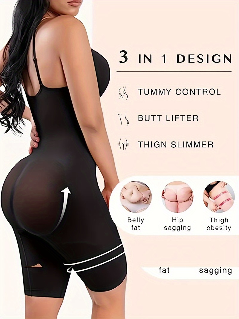 Seamless Solid Shaping Romper Tummy Control Butt Lifting - Temu