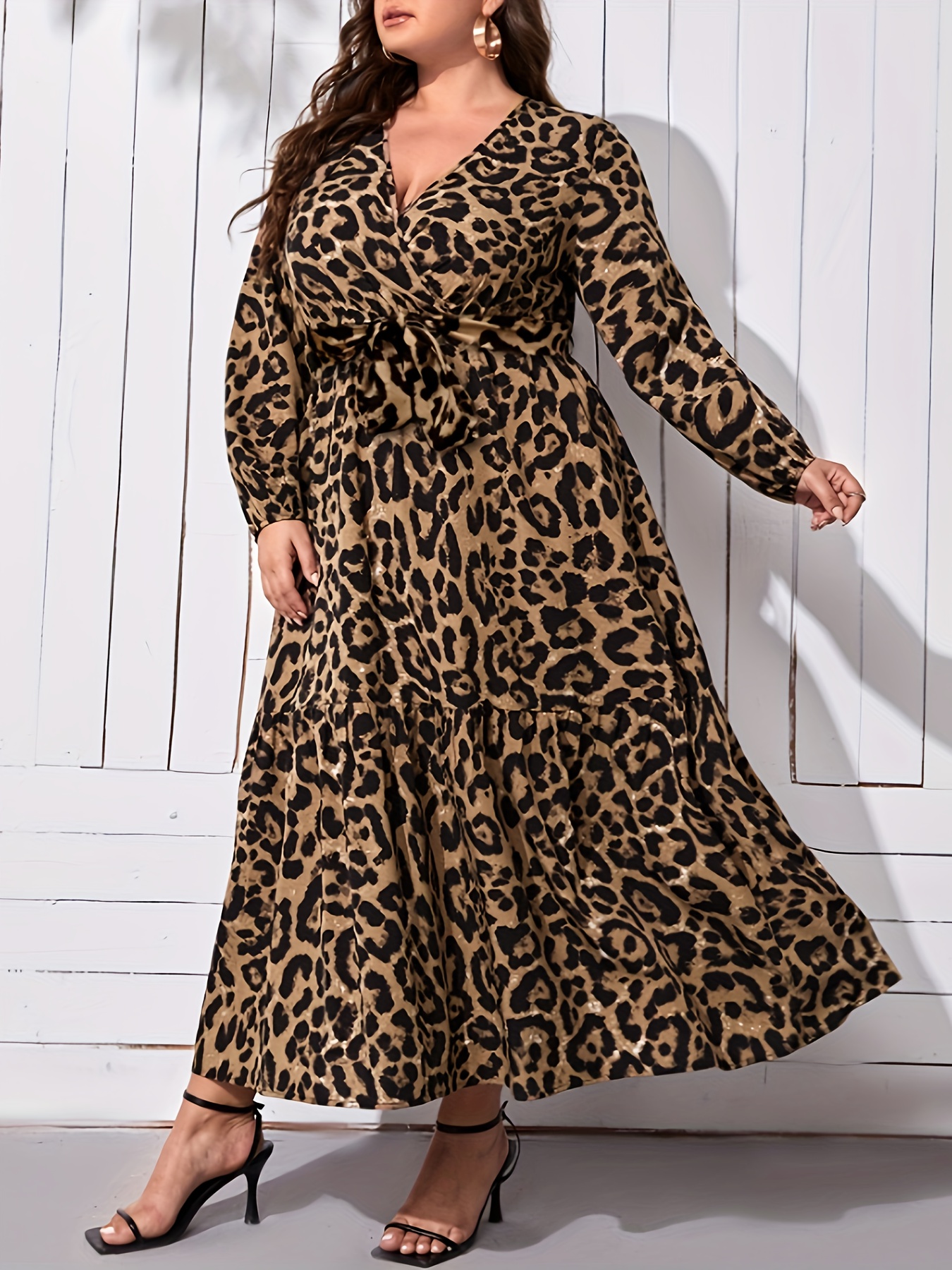 Women Comfy Leopard Print Dresses Ladies Beach Causal Sleeveless