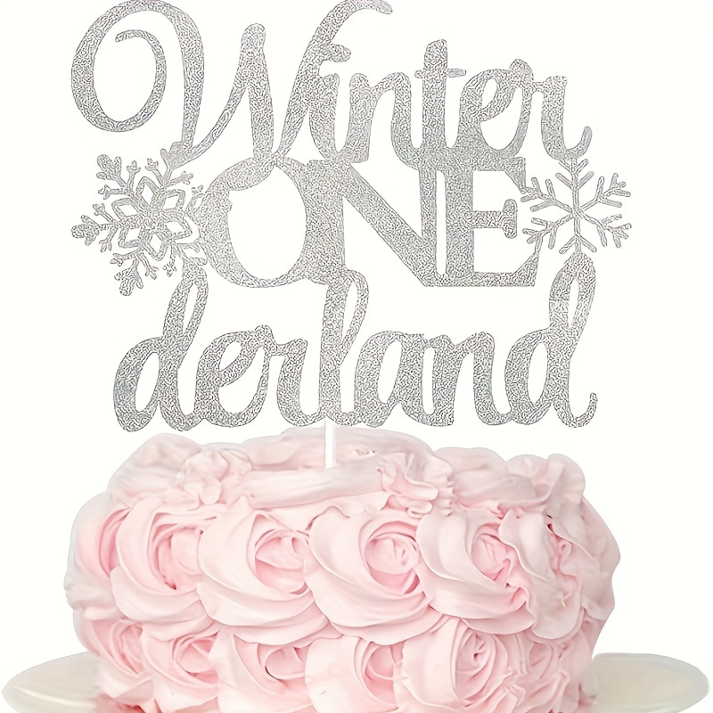 Glitter Snowflake One Cake Topper Winter Onederland Cake - Temu