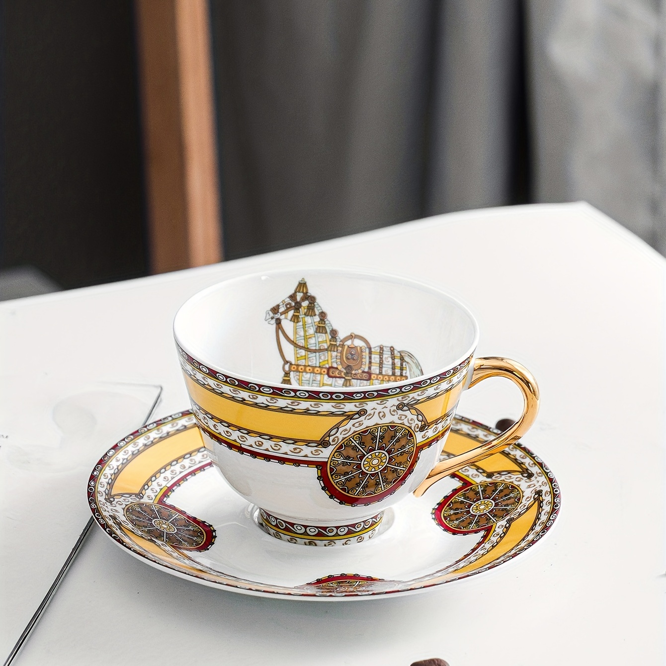 Ensemble, Tasse À Thé Et Soucoupe De Style Européen, Tasse À Café Et  Soucoupe En Céramique, Tasses À Boire Vintage Pour Le Petit Déjeuner, Thé,  Thé De L'après-midi, Maison, Jardin, Restaurant Et