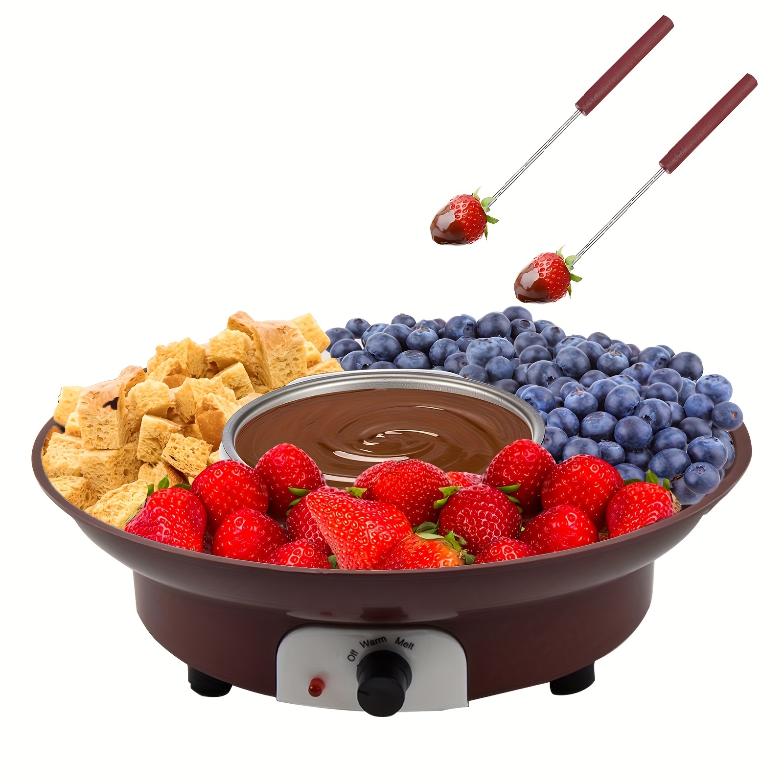  OFFKITSLY Fondue Pot Set, Mini Electric Fondue Pot Set for  Melting Chocolate Cheese, Chocolate Meting Pot fondue maker with Dipping  Forks For Holiday Christmas Birthday Gift : Home & Kitchen