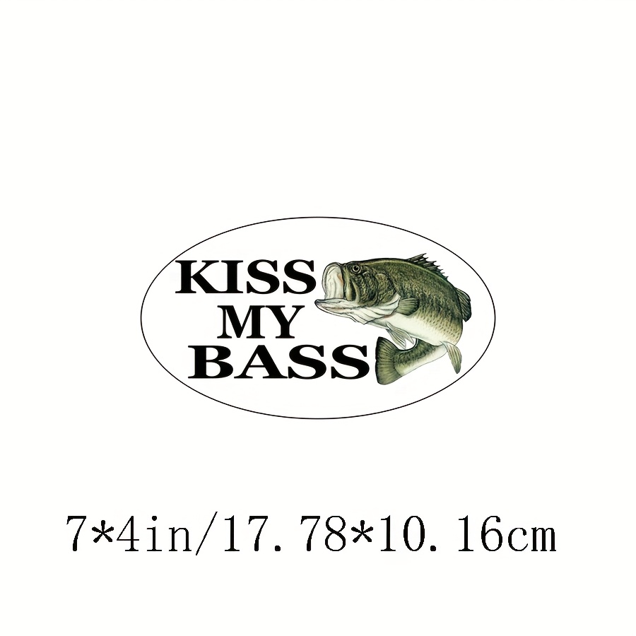Rogue River Tactical Large 8 Bass Fish Sticker Decal Fishing Bumper Sticker Lar