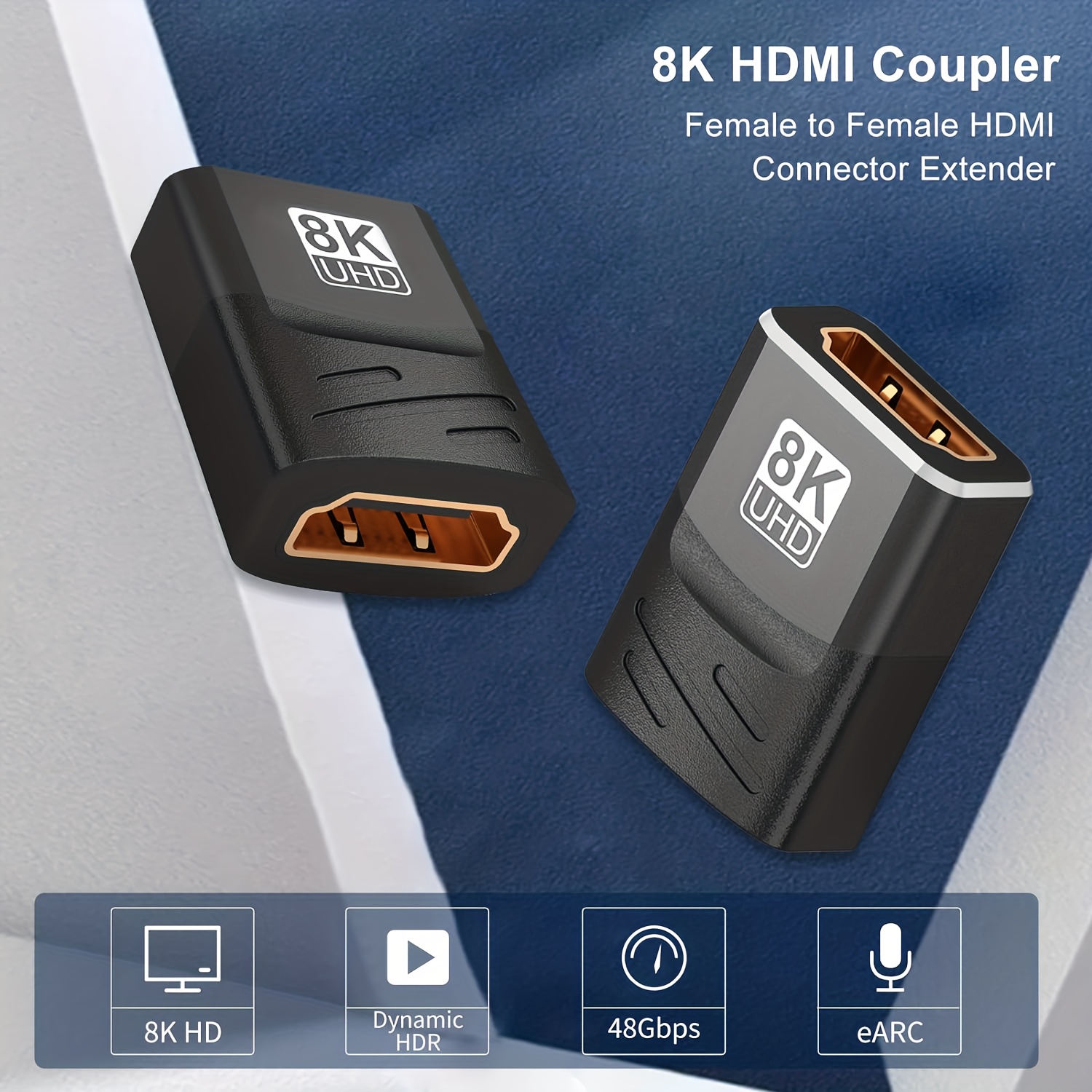 Adaptateur HDMI femelle vers femelle - Coupleur Doré - Vidéo - Macway