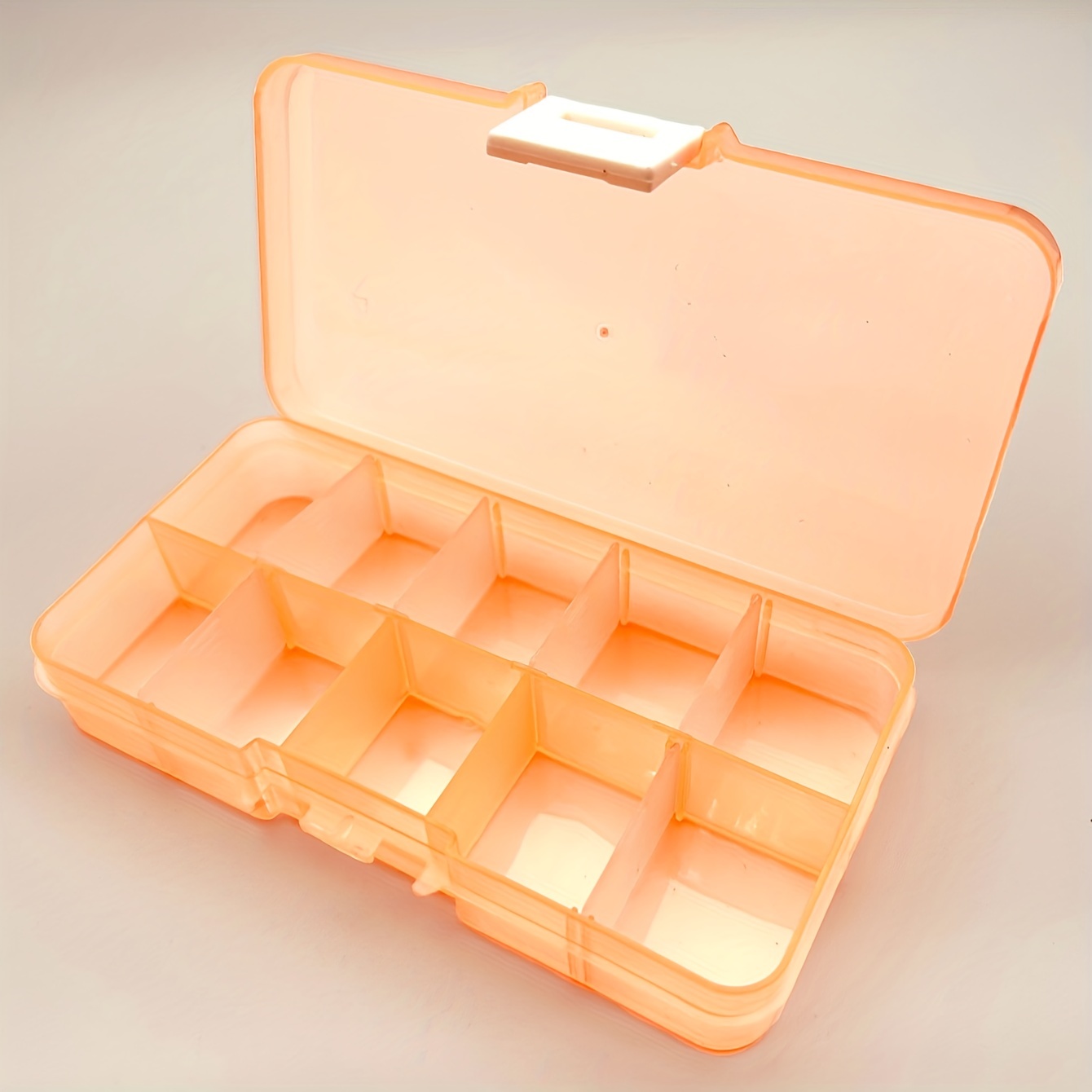Portable Plastic Jewelry Box With Compartments Storage