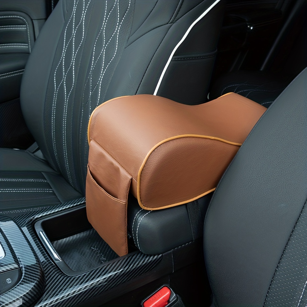 Eurow Automotive Organizeruniversal Pu Leather Car Armrest Mat With Memory  Foam & Cup Holder