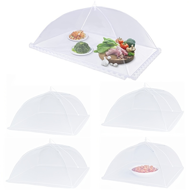 Food Cover Food Tent Set, Mesh Food Covers for Outside, Collapsible,  Reusable Pop-Up Umbrella Food Nets for Picnics, Outdoor Camping, Parties,  BBQ 