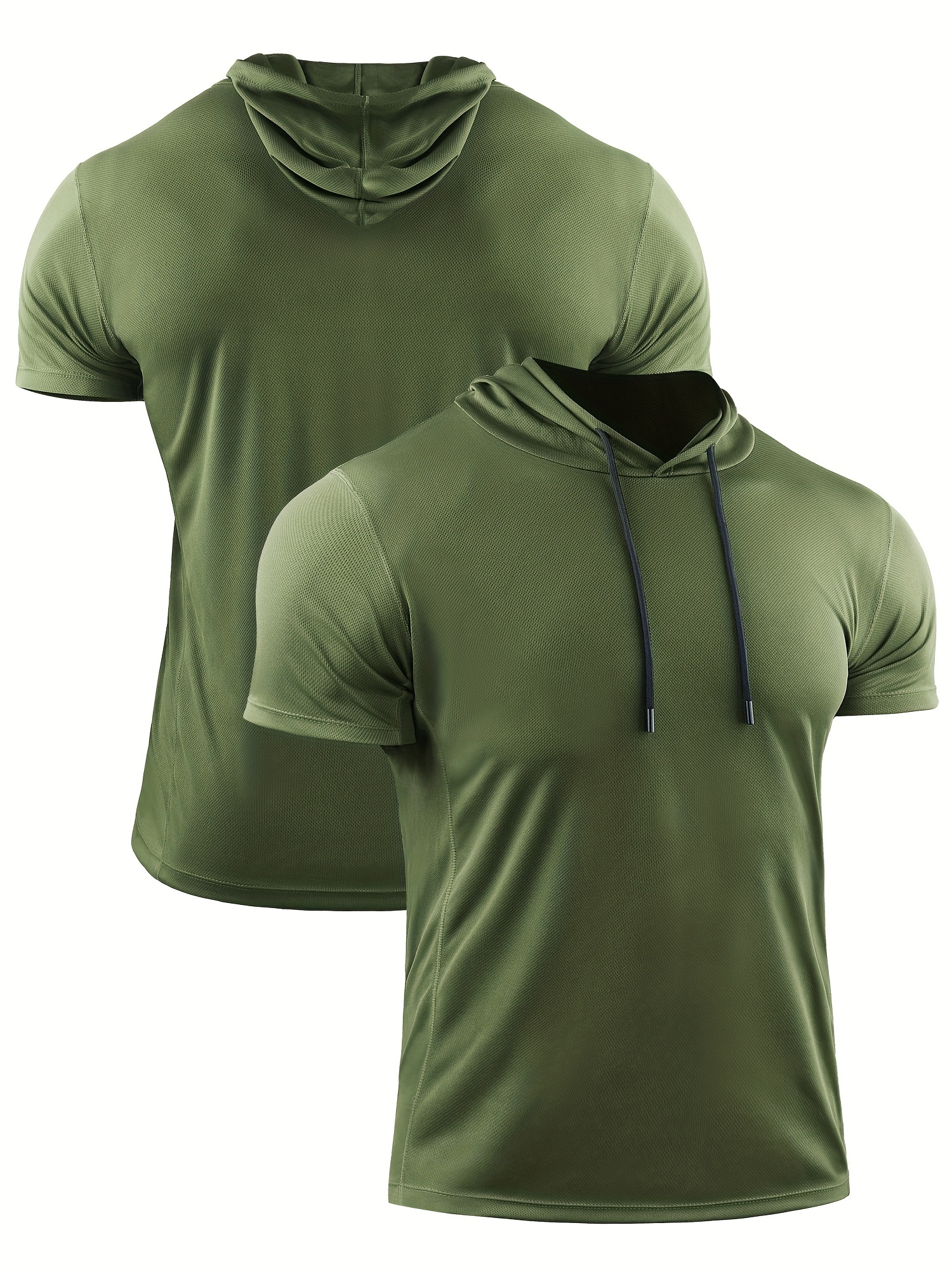 Men's Casual Sports Shirt Summer Quick Dry Breathable Hooded - Temu