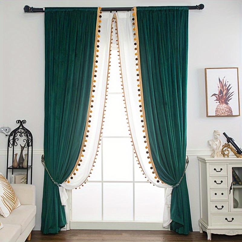 Cortinas de terciopelo de lujo súper suaves para sala de estar, paneles de  cortina de terciopelo con bloqueo de luz, cortinas de privacidad con ojales