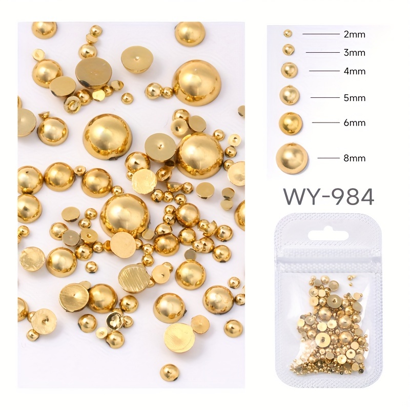 Half round hot sale pearl beads