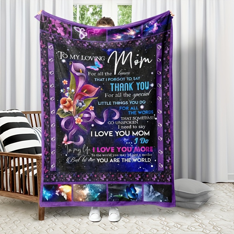 Birthday Gifts for Women I Love You Mom Blanket Gifts for Mom Birthday Gifts