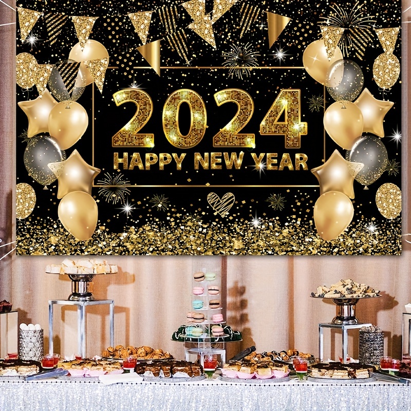 Nouvel an 2024,Decoration nouvel an,Cotillons nouvel an 2024,Bonne année  2024,Déco nouvel an,Peut être réutilisé déco nouvel an,Déco de table nouvel  an est pour décorations de fête du nouvel an