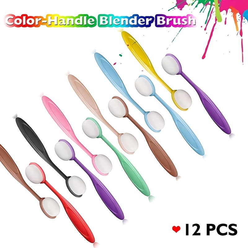 9 Pcs/Set Detailed Mini Ink Blending Brushes and Foldable Deep Cleaning  Brush Bowl 4 Kinds of Head Smooth Blending Ink Painting Small Brushes for