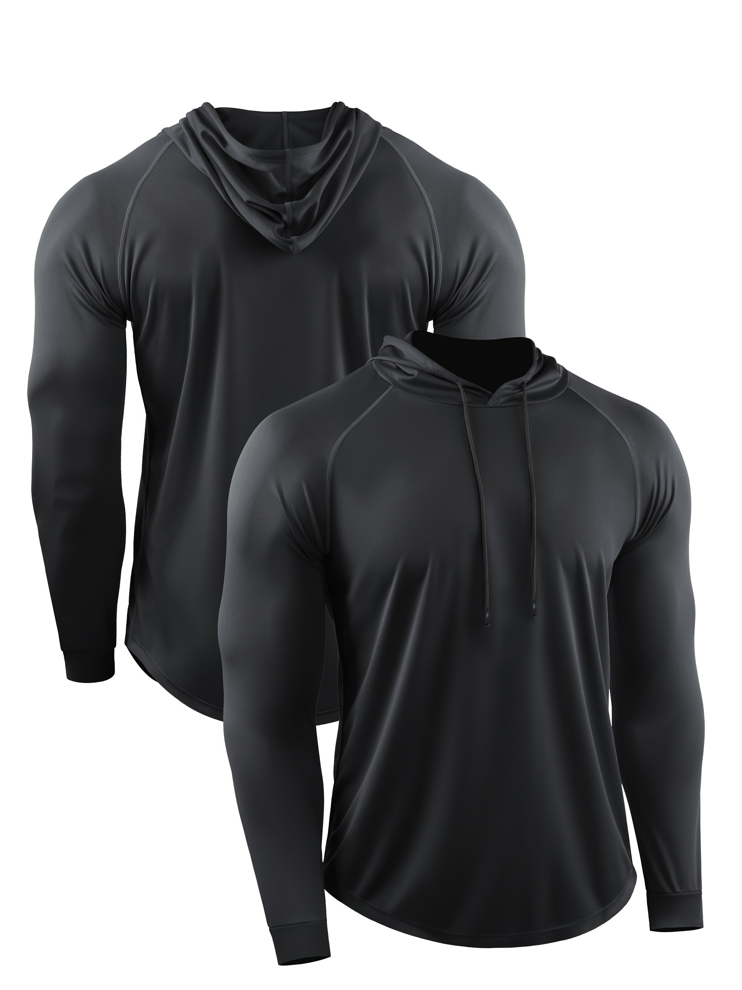 Black Long Sleeve Zip Up Sports Top