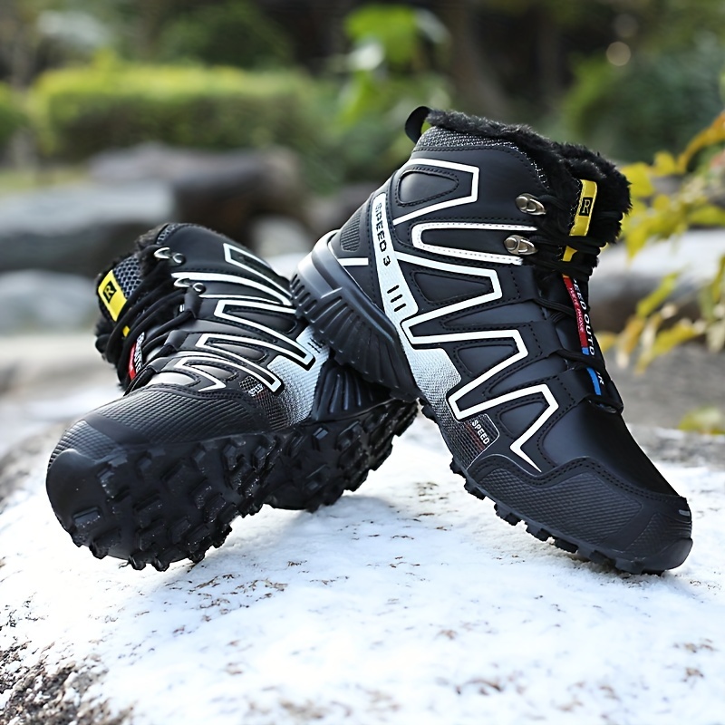 Men's Plush Lining Snow Boots Anti Slip Thermal Platform Winter Boots