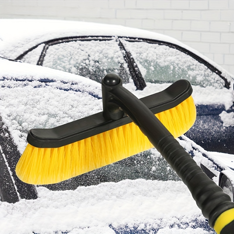 1pc Car Snow Shovel, Detachable Snow Brush, Deicing And Defrosting Cleaning  Tool, Winter Multi-functional Rotating Car Snow Shovel
