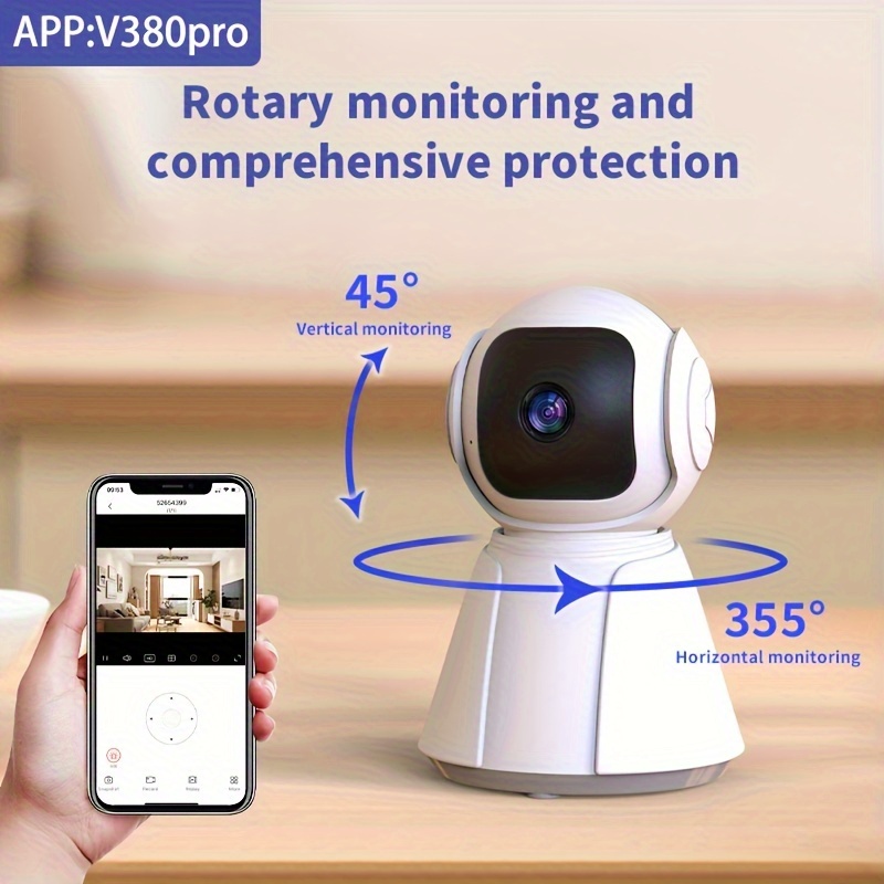 Cámara Ip A4 Wifi 1080p Cámara Seguridad Interior Monitor - Temu