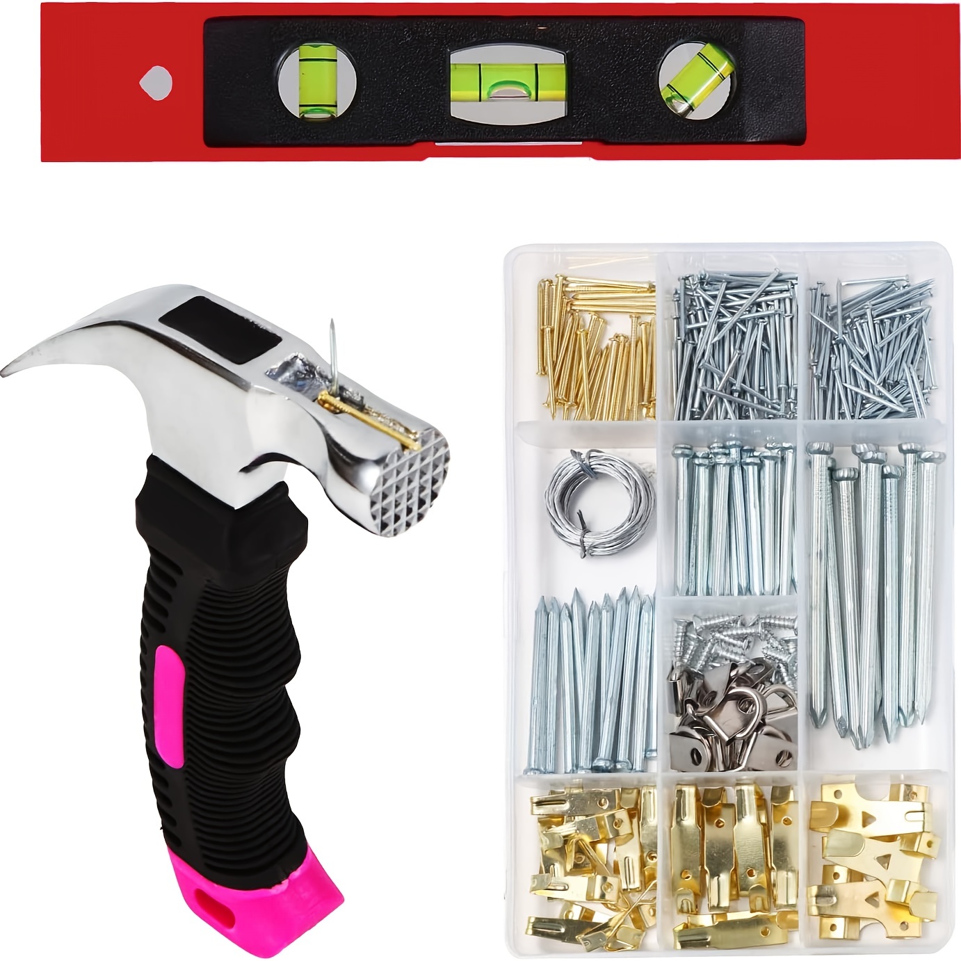 Small Nails For Hanging Pictures Assortment Kit Small Hammer - Temu