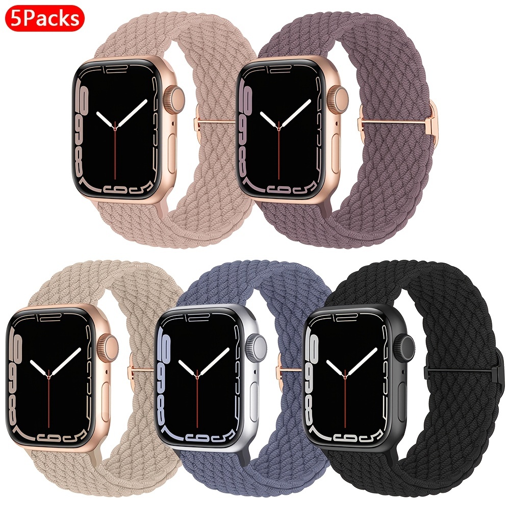 Braided Style Silicone Watch Bands For Watch 1 2 3 4 5 6 7 8 Se Ultra -  Temu Israel