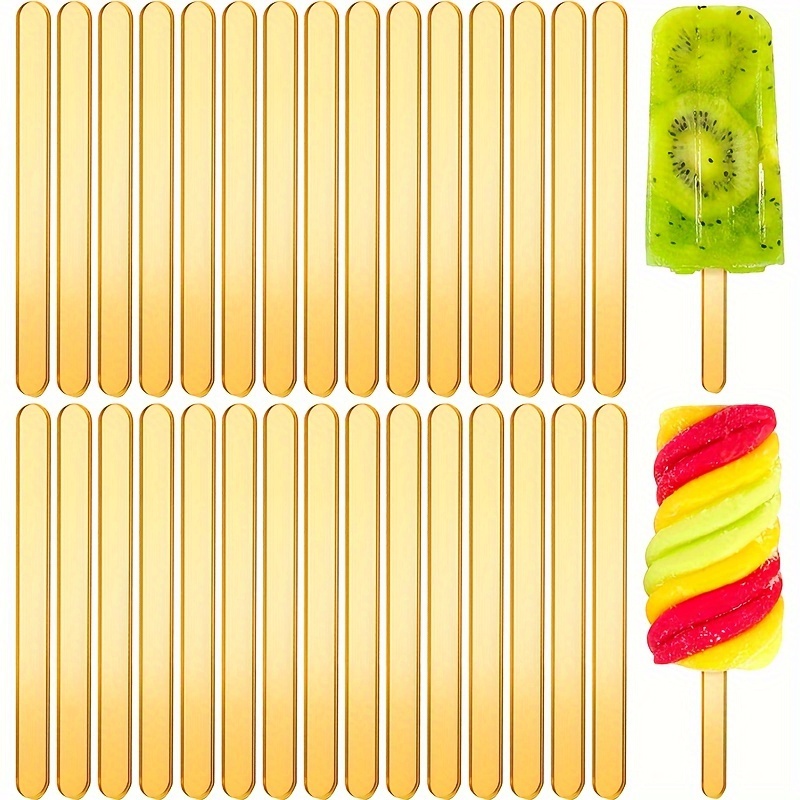 10Pcs Clear Sequins Reusable Popsicle Sticks Ice Cream Sticks Acrylic  Cakesicle Ice Pop Candy Ice Creamsicle