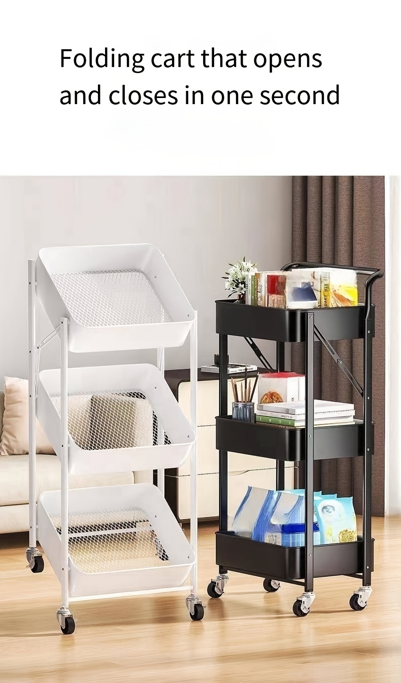 Household Folding Snack Storage Rack Living Room Multilayer