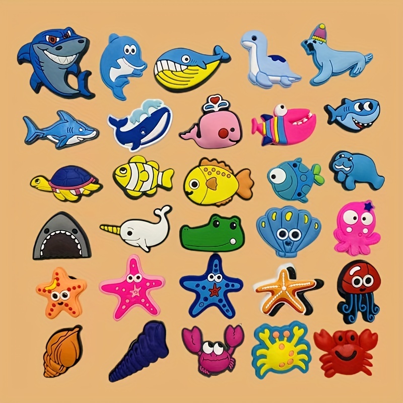 Cute Various Fish Popular Cartoon Shoe Charms Diy - Temu