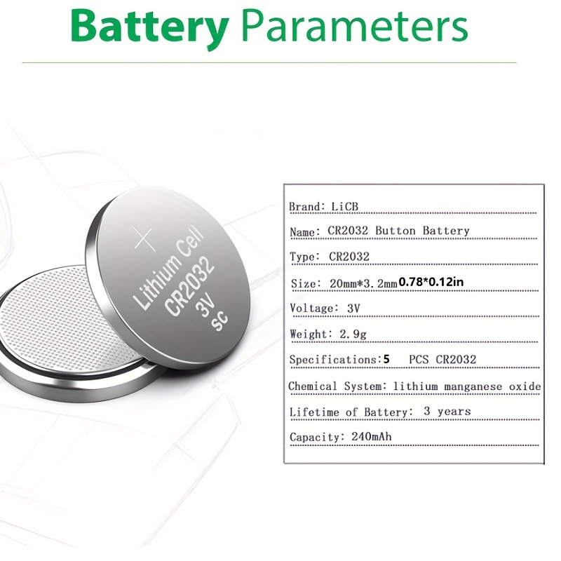 5pcs 240mAh household button battery suitable for remote control, car key,  and weight scale