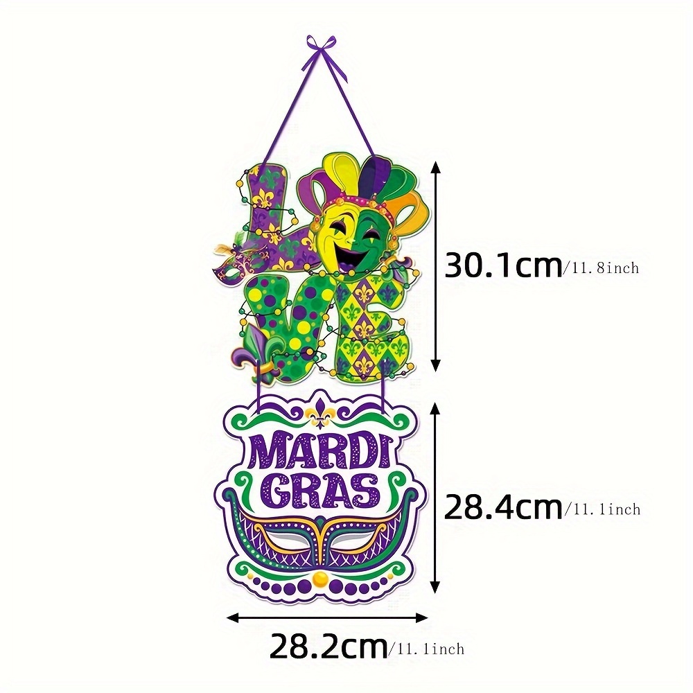 1pc/2pcs/3pcs Decorazioni Mardi Gras Appendiporta Mardi Gras - Temu Italy