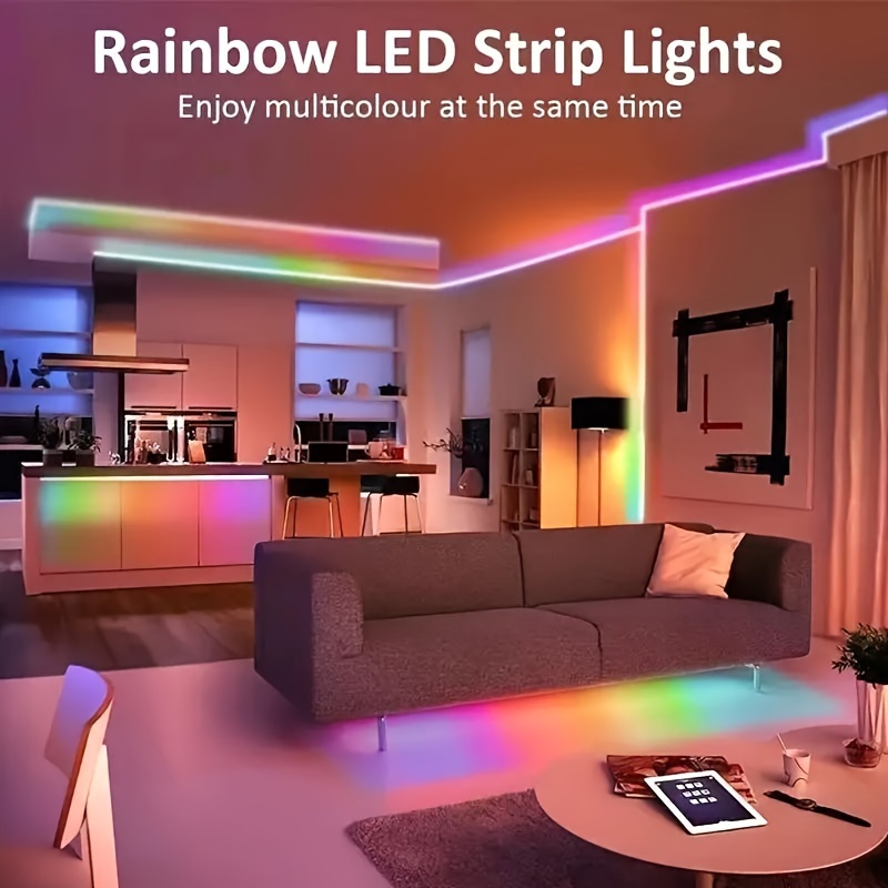 1roll 65.6Feet/787.4inch TV LED Smart Light Strip, RGB2811, 40 Key Remote Control, App Control Flexible Adhesive Light Strip, Suitable For TV Background, Game Room Christmas Holiday Party Decoration details 5