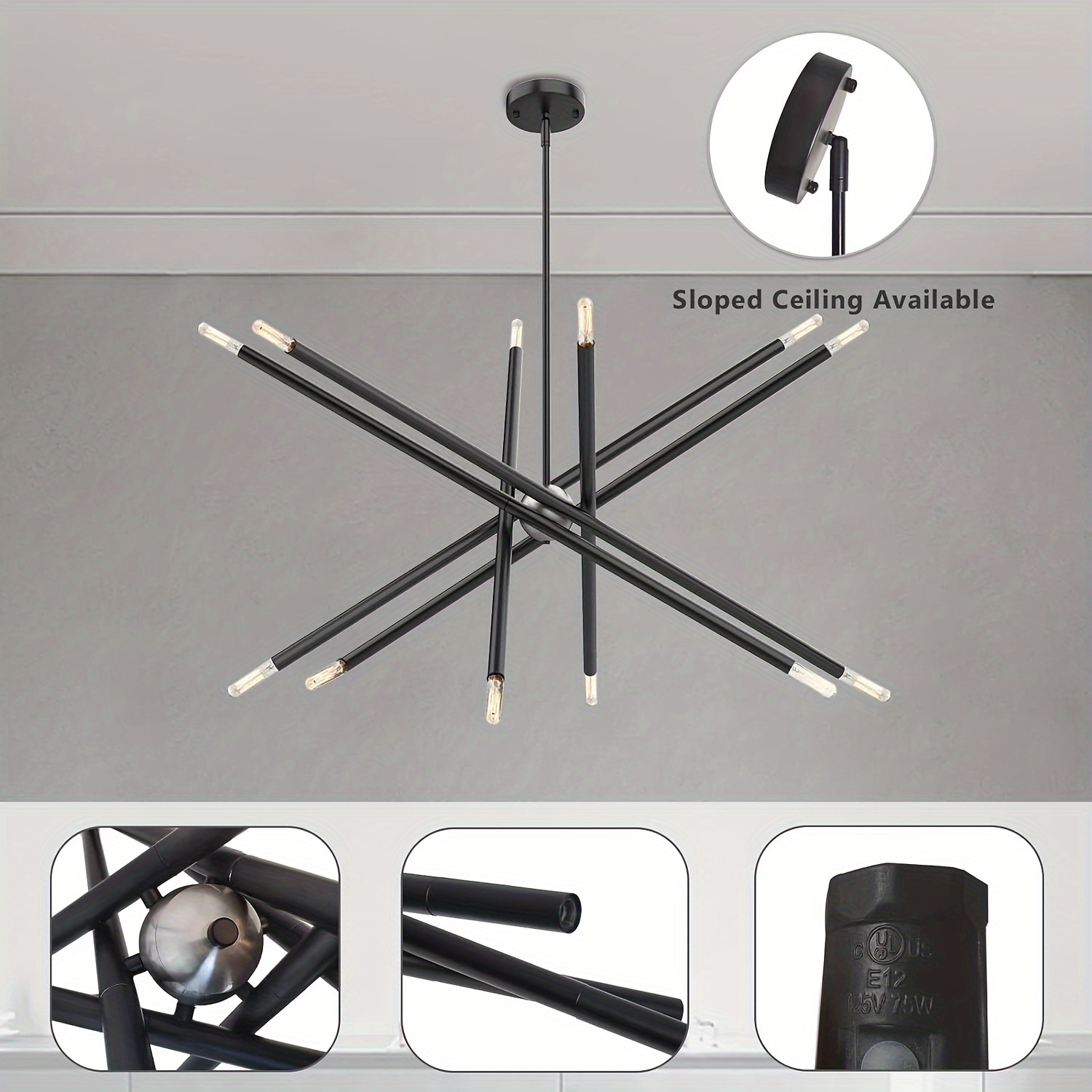 Black 6 deals inch ceiling pendant