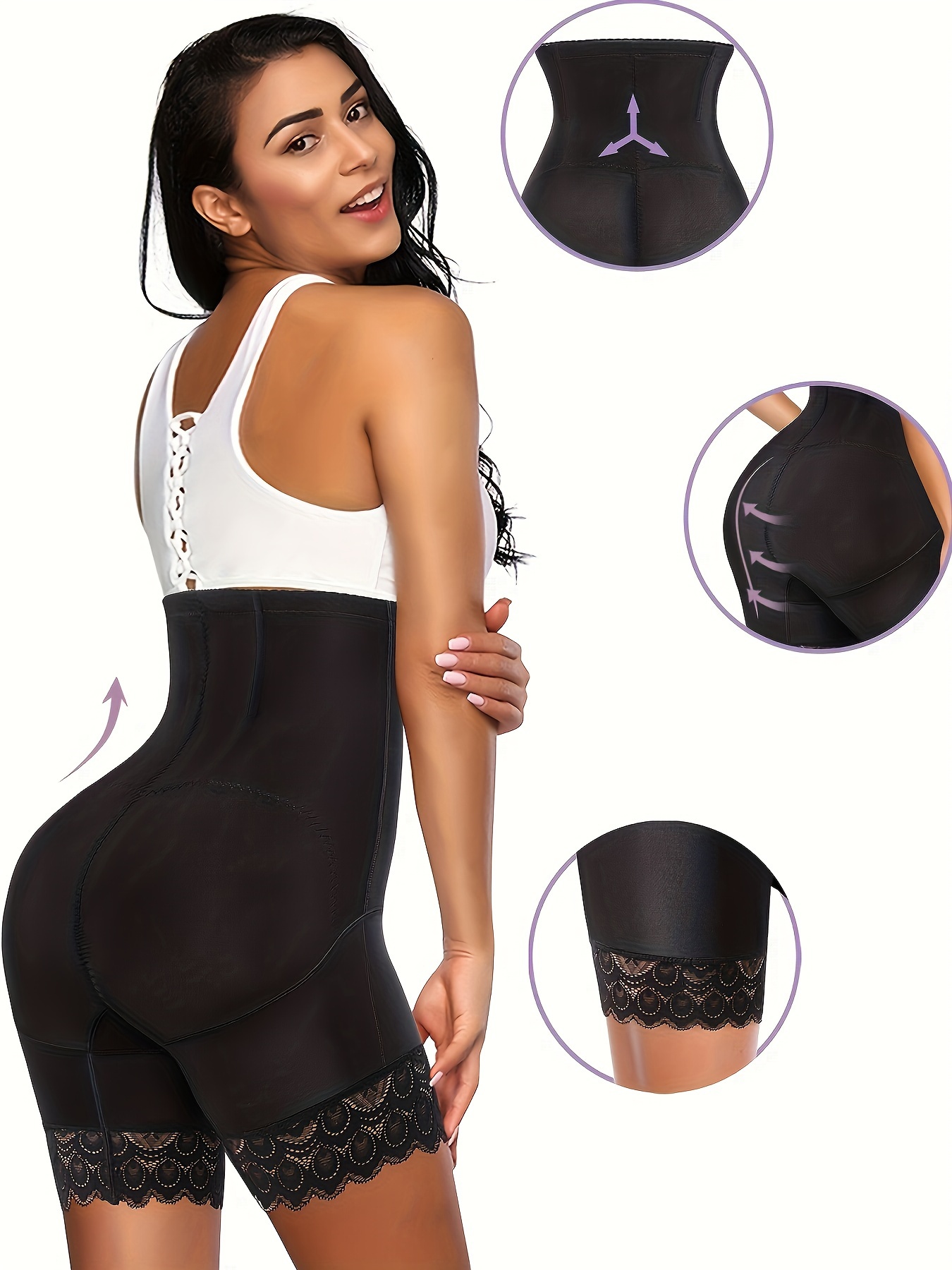 Women Body Shaper Tummy Control Shapewear High Waist Mid-Thigh Slimmer  Shorts Underwear Butt Lifter Bodysuit Panties (Black, M/L) : :  Clothing, Shoes & Accessories