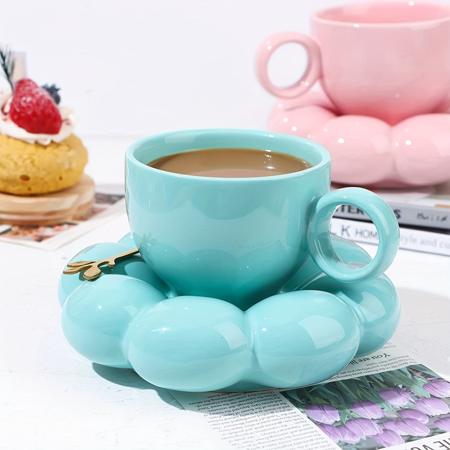 NIUASH Cute Coffee Mugs Cloud Mug,Creative Cute Cup With Sunflower  Coaster,Ceramic Coffee Mug Creati…See more NIUASH Cute Coffee Mugs Cloud