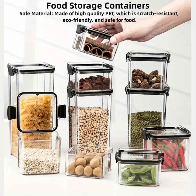 Food Storage Container With Lid, Pp& Food Grade Candy Jars With Lids,  Biscuit Tea Candy Can, Pet Snack Can, Pantry Organization And Storage, Dry  Food Canisters For Cereal,pasta,flour,sugar, Food Preservation Bottle, Home