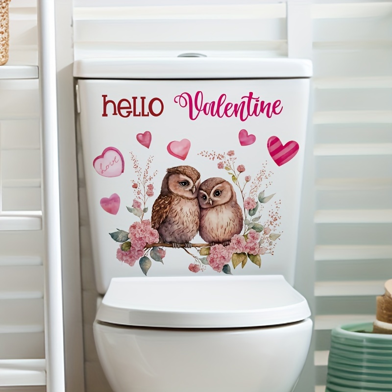 Couple Owl Toilet Paper Holder Decorative, Bathroom Animal Wall