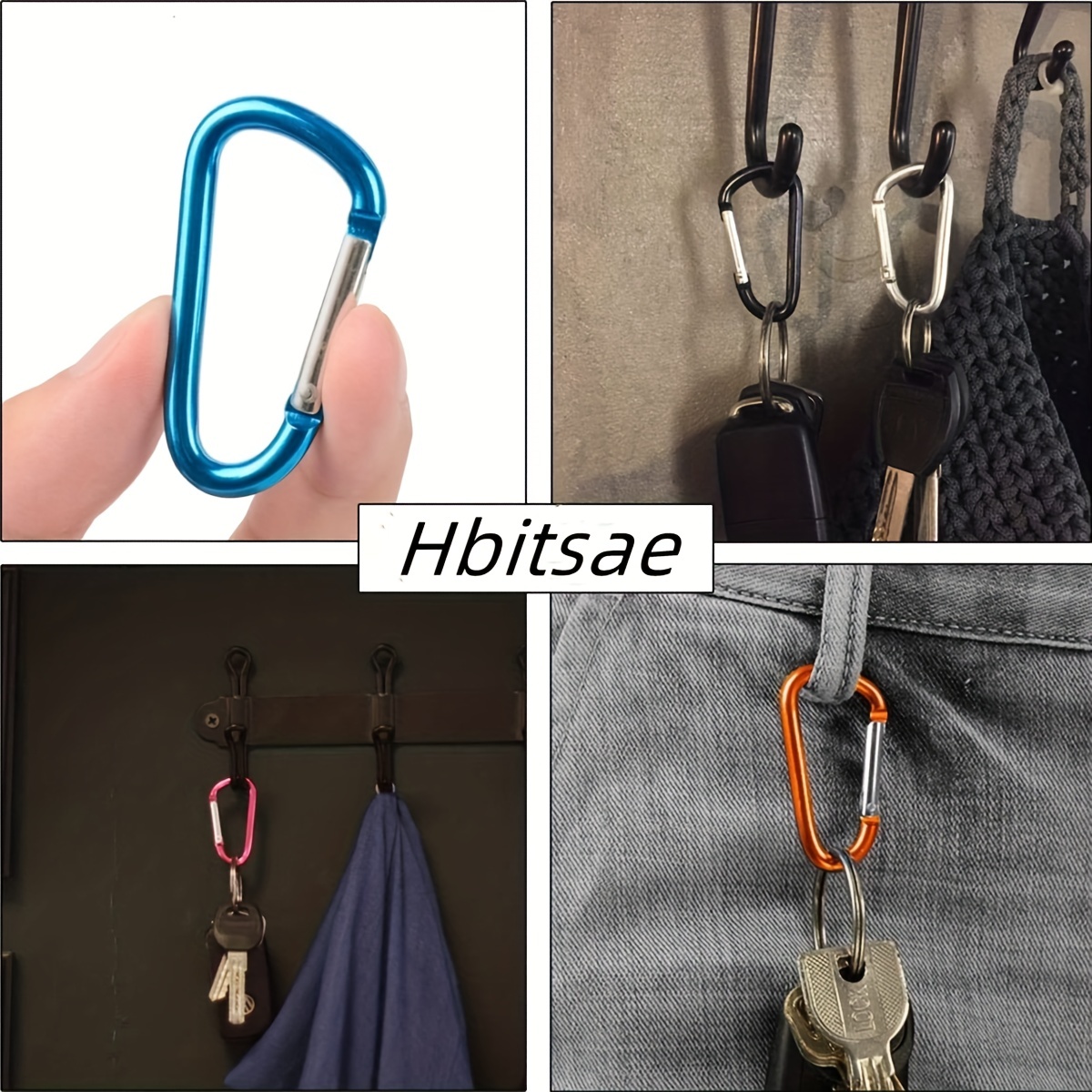 Mini Carabiner Keychain Aluminum Alloy Spring Snap Hook Clip - Temu