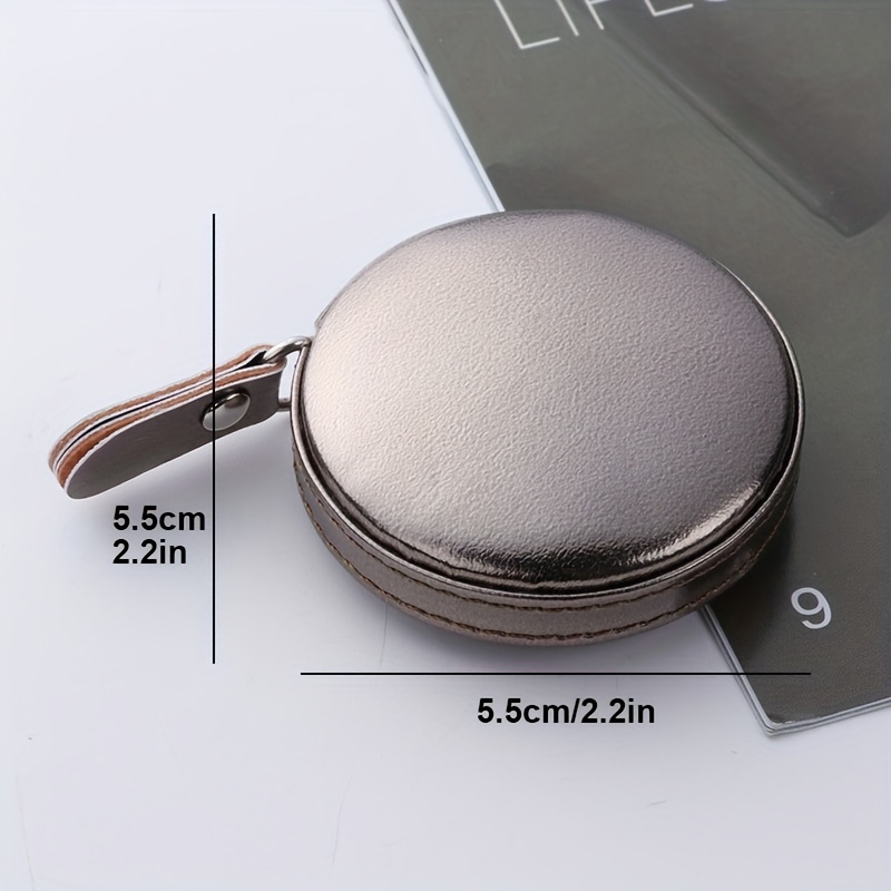 Portable Retractable Vintage Pu Leather Mini Tape Measure - Temu