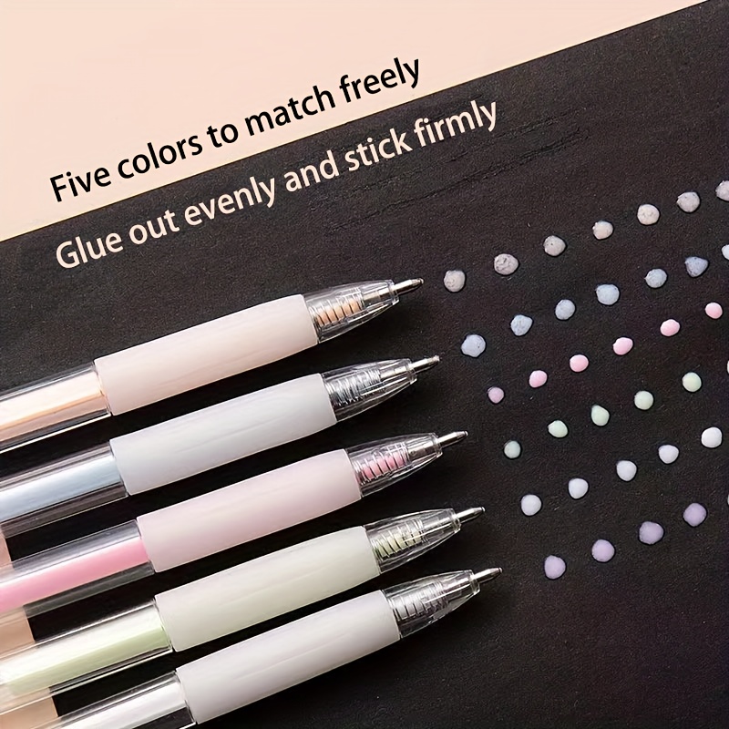 Glue Pen for Journaling, Quick Drying, 6 Pastel Coloured Glue,  Scrapbooking, Journaling, School Supplies 