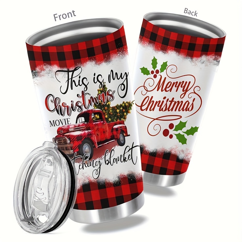 Christmas Cup Stainless Steel Tumbler, Cool Christmas Double Wall Vacuum  Insulated Travel Mug, Halloween Gifts, Gifts For Parents, Relatives And  Friends, Xmas Gifts - Temu
