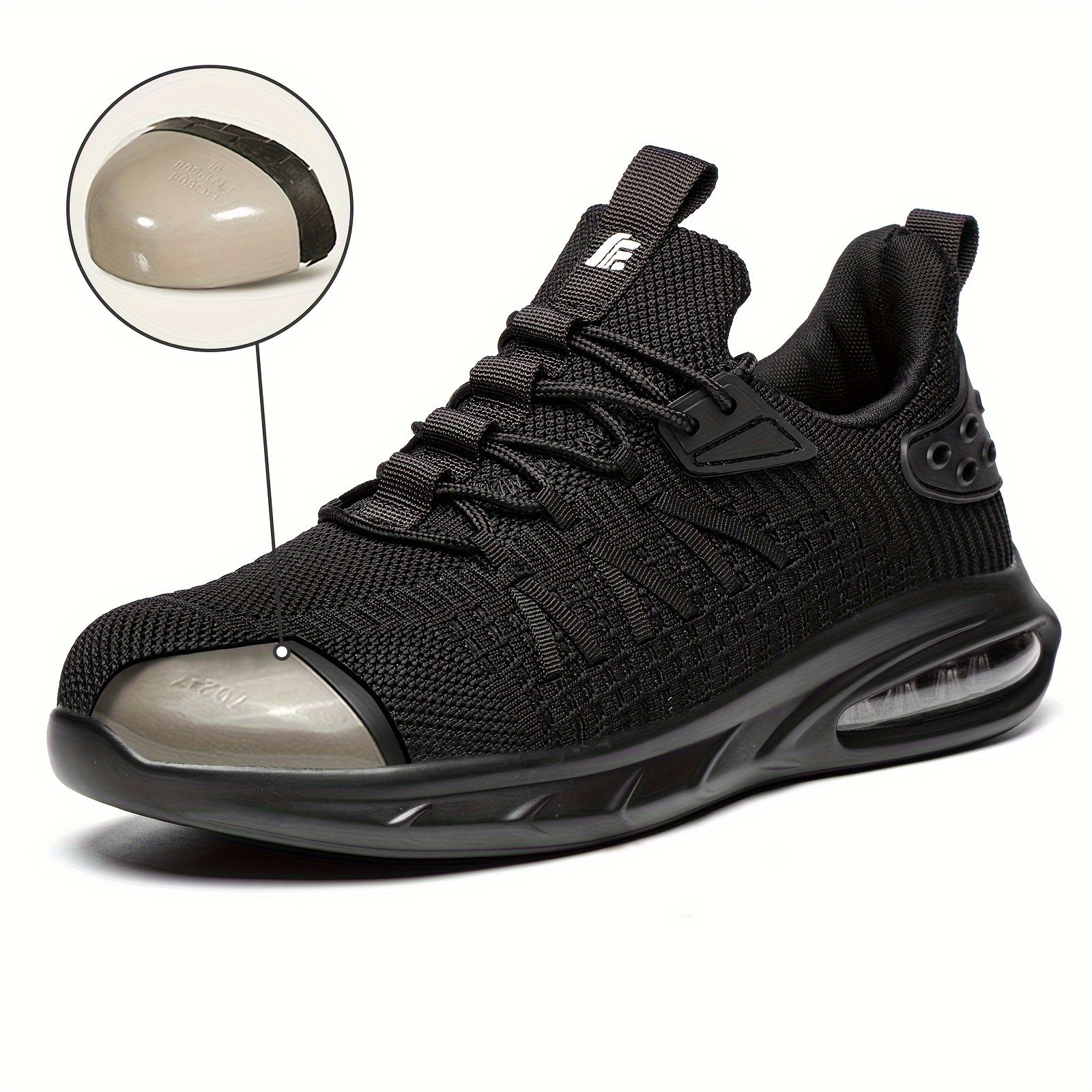 Zapatos de trabajo al aire libre con puntera de acero antideslizante y a  prueba de pinchazos, suela de goma transpirable, zapatillas industriales de  c