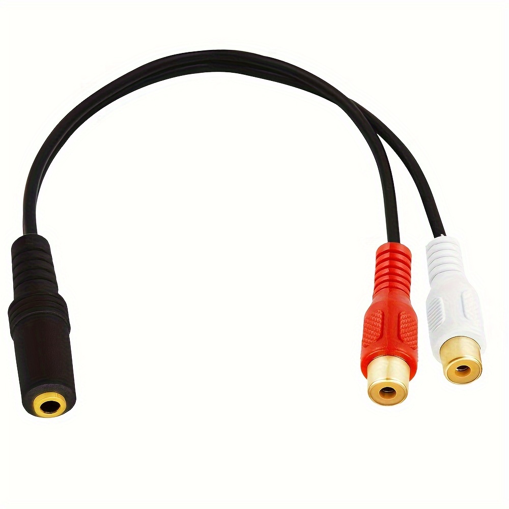 3.5mm 1/8 Jack Mini plug to 2 RCA Male Stereo Phono Audio Speaker Adapter  Cable