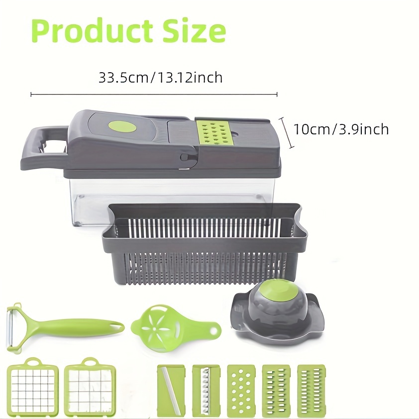 16 in 1 Vegetable Chopper With Container Manual Food Potato - Temu