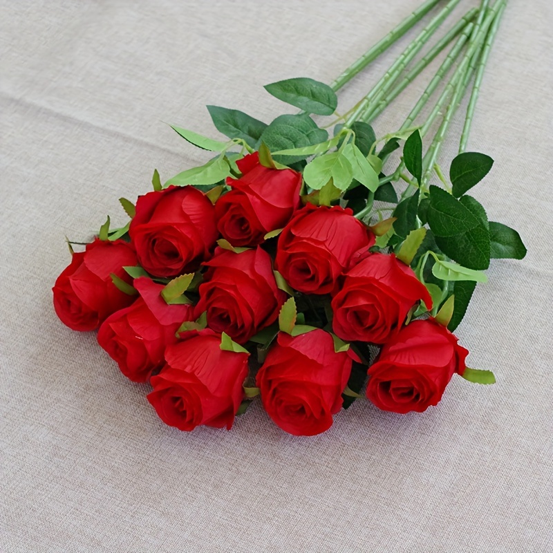 Artificial Rose Flower Single Branch Mini Rose Flower Real - Temu