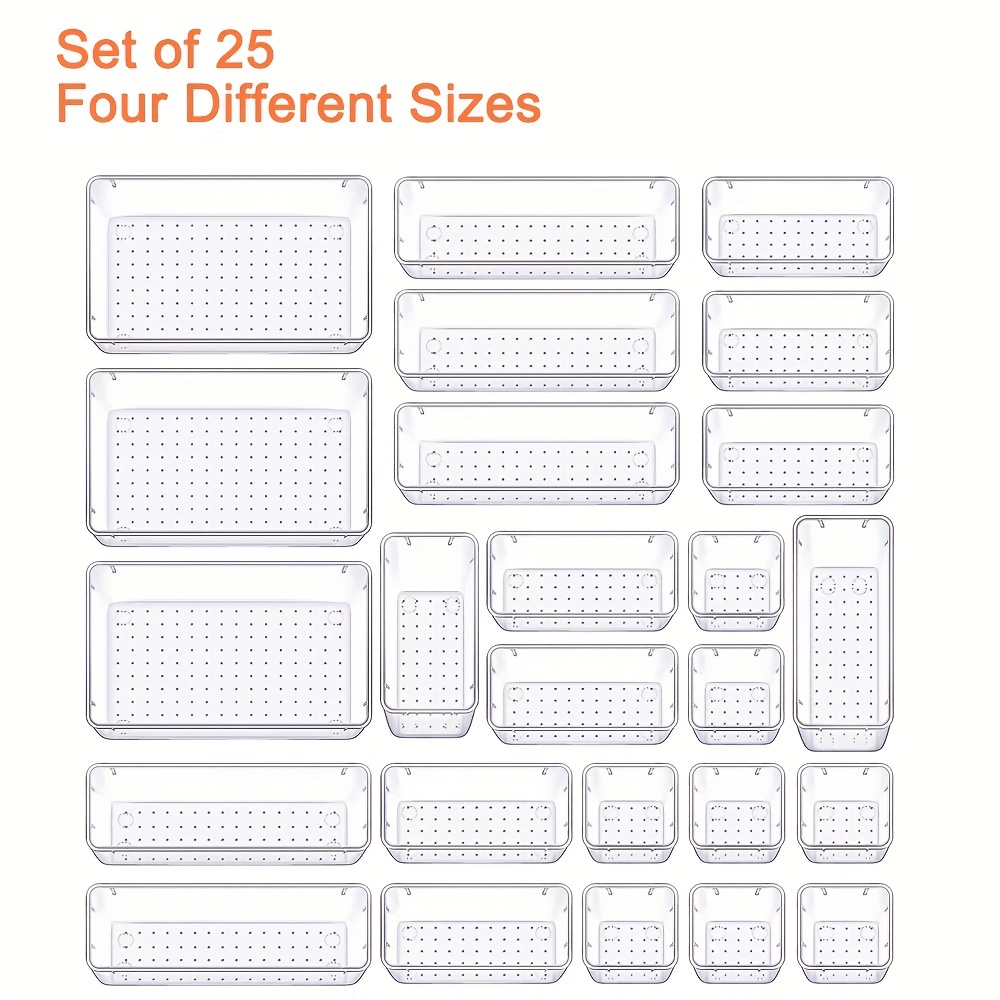 Drawer Storage Box Kit Multifunctional Clear Plastic Drawer - Temu