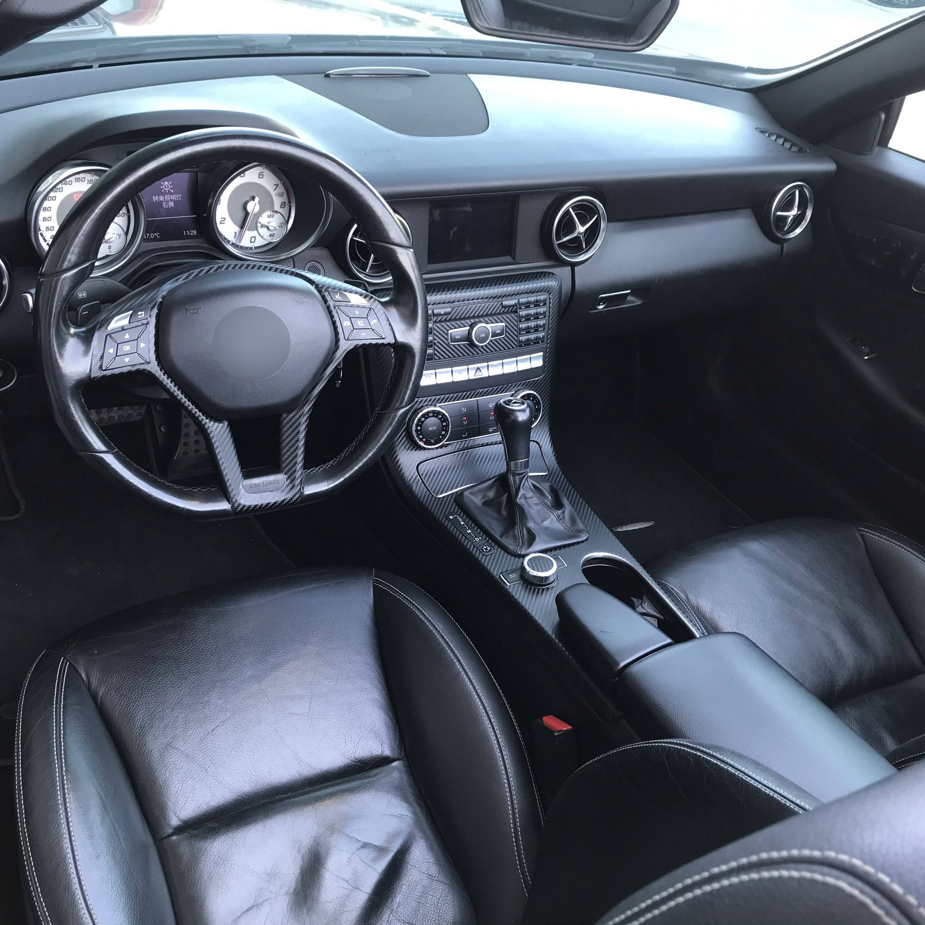 Car Interior Center Console Panel Türgriff 3d 5d Carbon-faser-aufkleber- aufkleber, Auto-styling-zubehör Mercedes Slk R172 2011-2016 - Auto - Temu  Austria