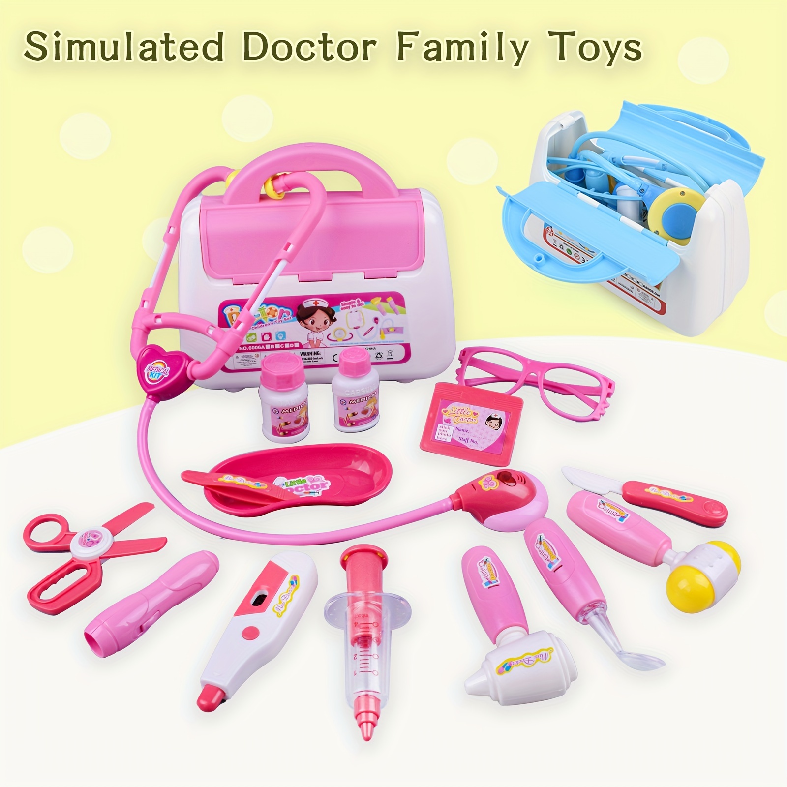 Kit médico de juguete para niños, conjunto médico para niños pequeños con  estetoscopio y herramientas médicas, juguetes para niños y niñas de 3, 4,  5