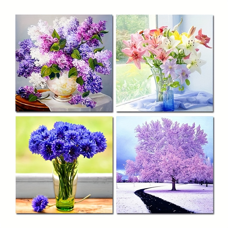 Cheap 5D DIY Diamond Painting Vase Diamond Embroidery Flower Scenery Cross  Stitch Full Round Drill Home Decor Manual Art Gift