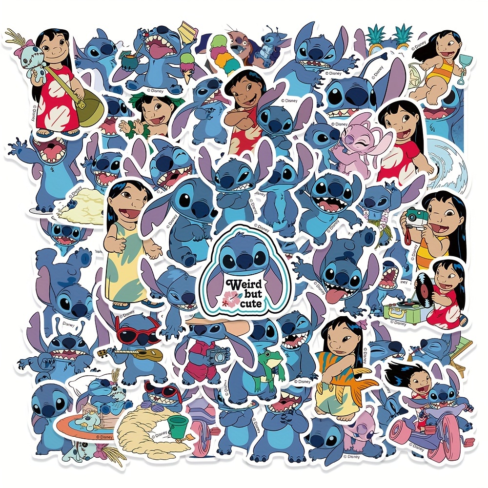 100 pcs Lilo & Stitch Cartoon Sticker, Lindas pegatinas de vinilo