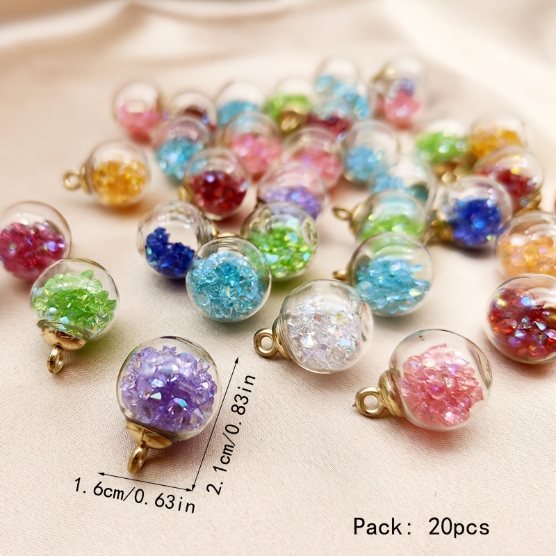 Transparent Glass Ball Pendant Diy Handmade Jewelry Accessories