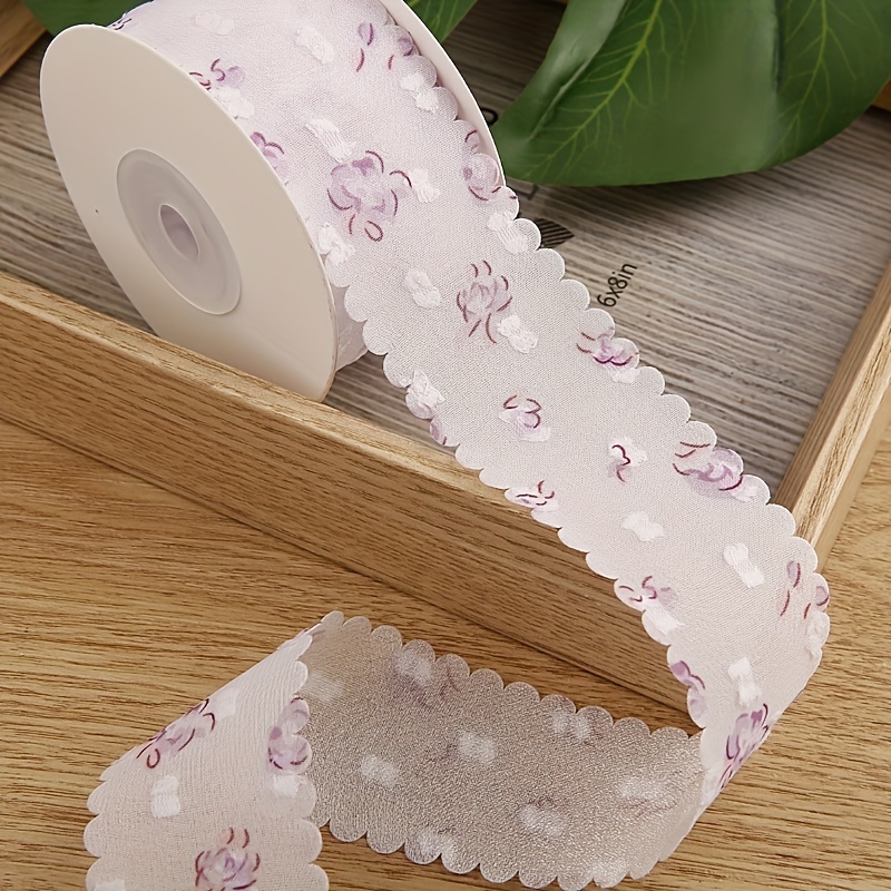 Double Face Fabric Ribbons 5 Yards Dots Ribbon for Crafts Sewing , Ribbon  for Floral , Flower Bouquet, Bows, Wedding, Decoration